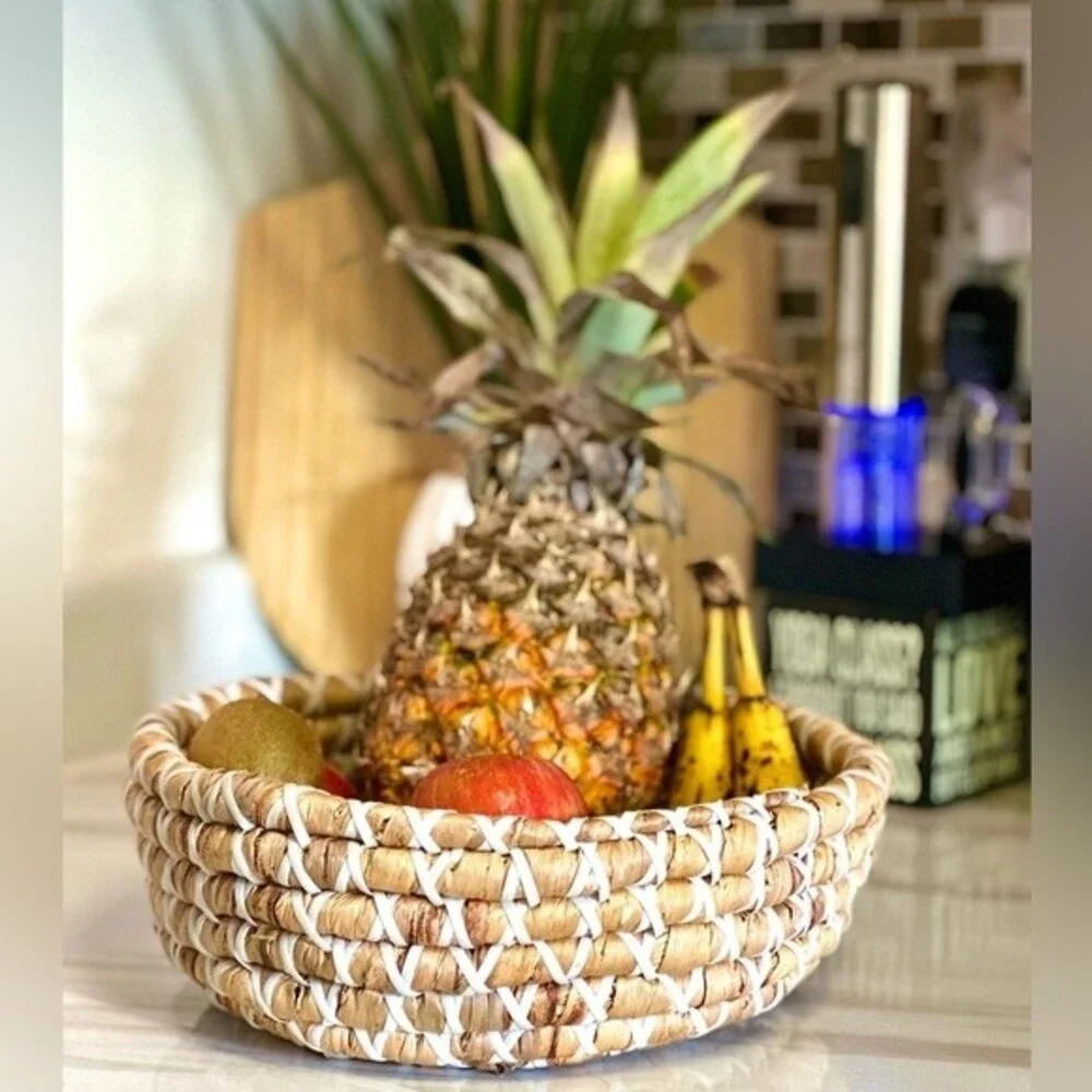Rustic Woven Wicker Basket 11 inches